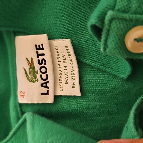 Women Lacoste Classic Green Polo - Picture 2 of 3